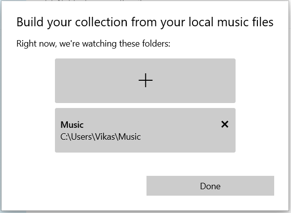 build collection from local music in groove