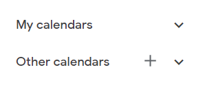 my calendars in google