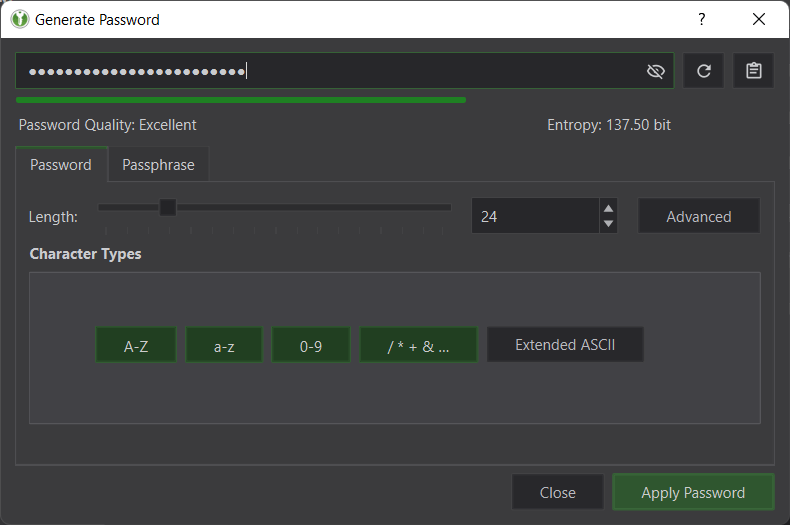 Generating Strong Passwords