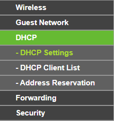 DHCP Settings