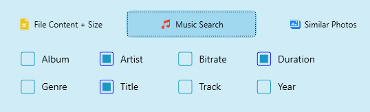 Duplicate music search